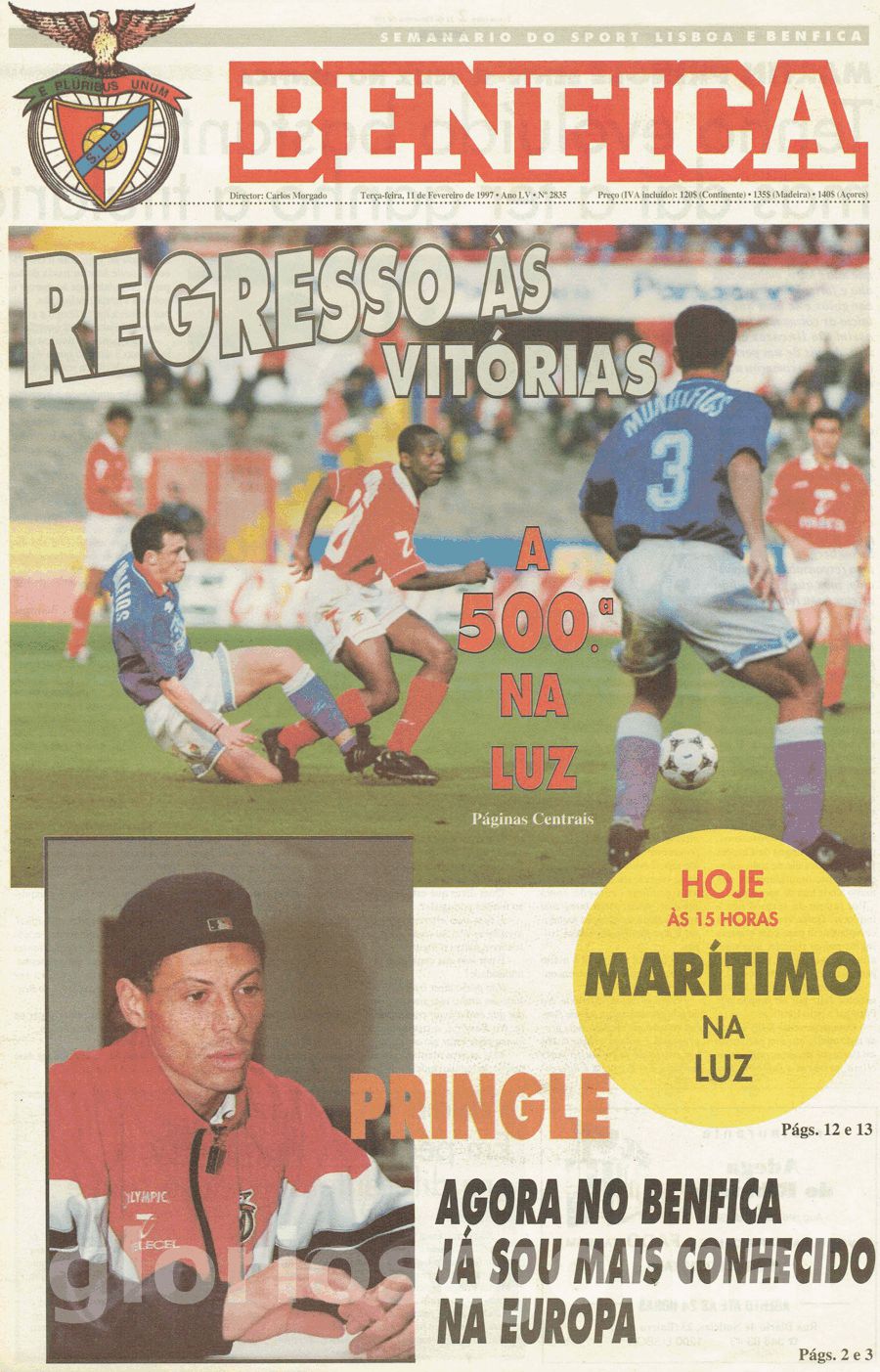 jornal o benfica 2835 1997-02-11